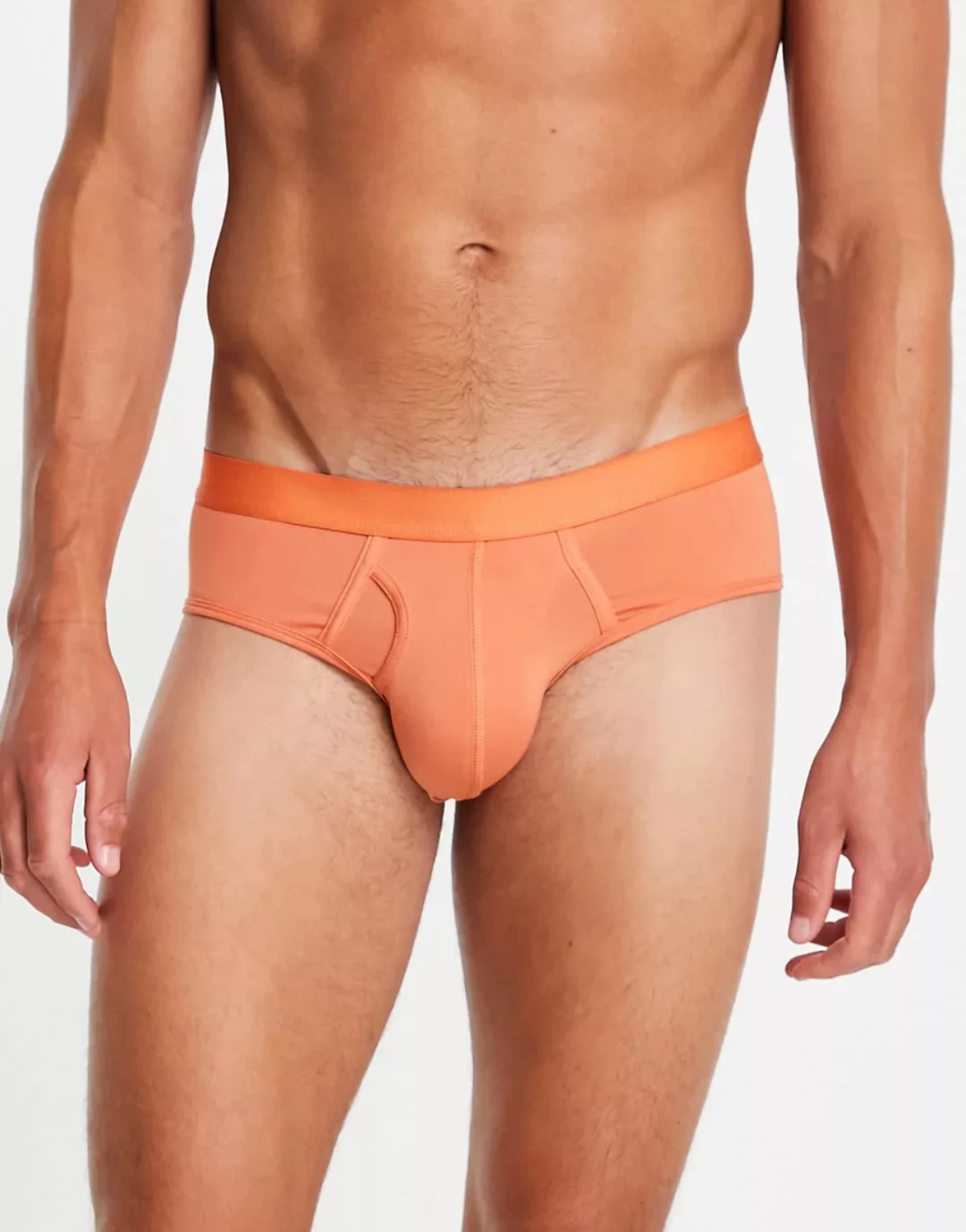 ASOS DESIGN – Mikrofaser-Slip in Pastellorange günstig online kaufen