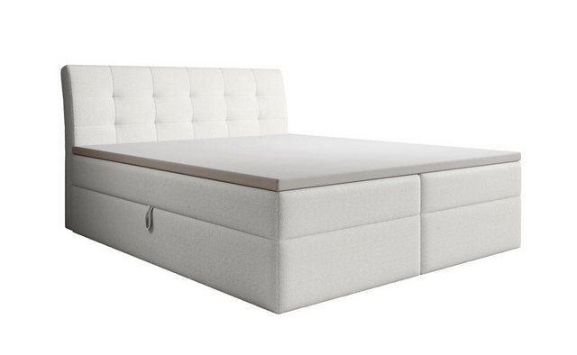 Luxusbetten24 Boxspringbett Amalia Bouclé, mit Stauraum günstig online kaufen