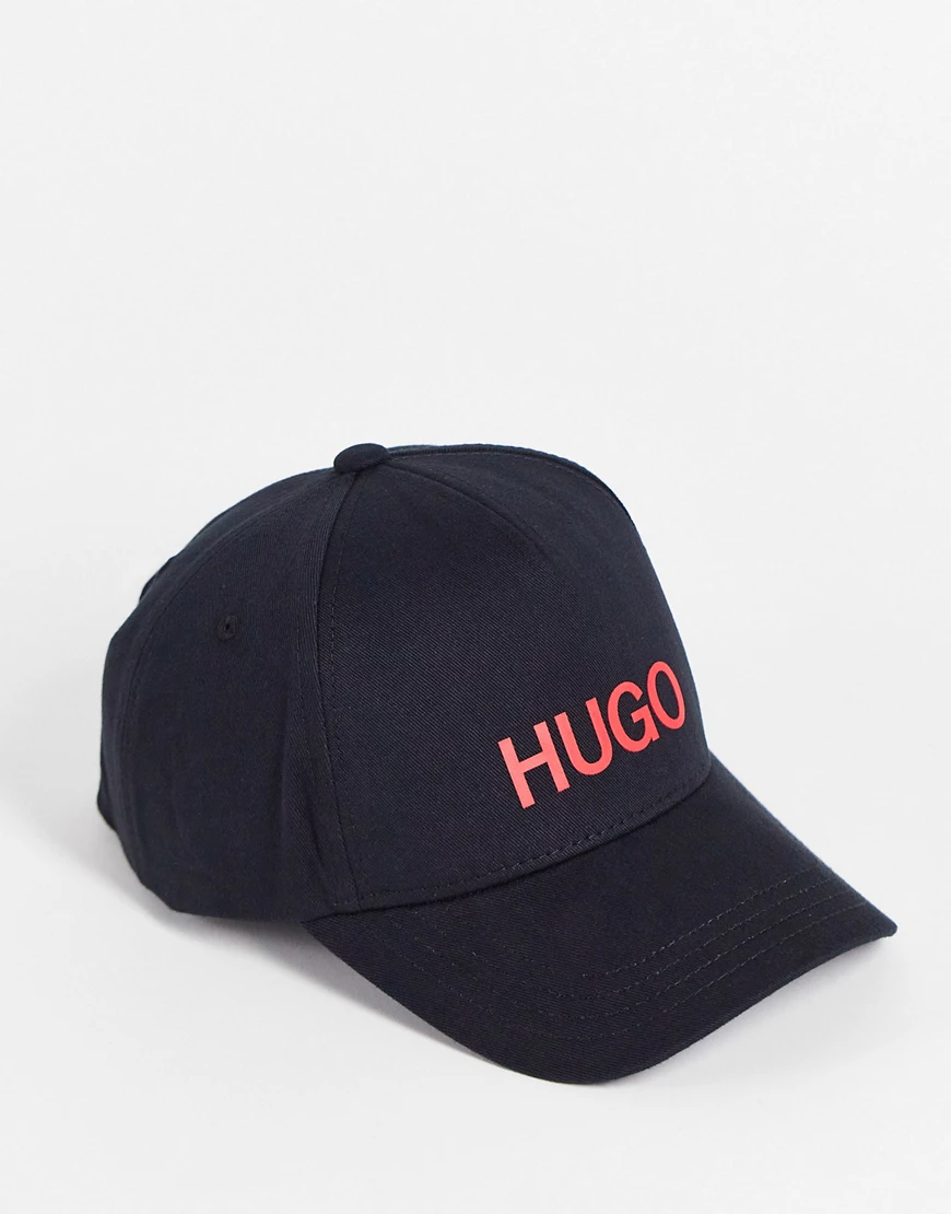 HUGO – Schwarze Baseballkappe mit Logo günstig online kaufen