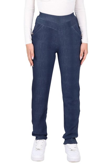 Thermohose 7031 gefütterte weiche Jeans-Optik Jeggings günstig online kaufen