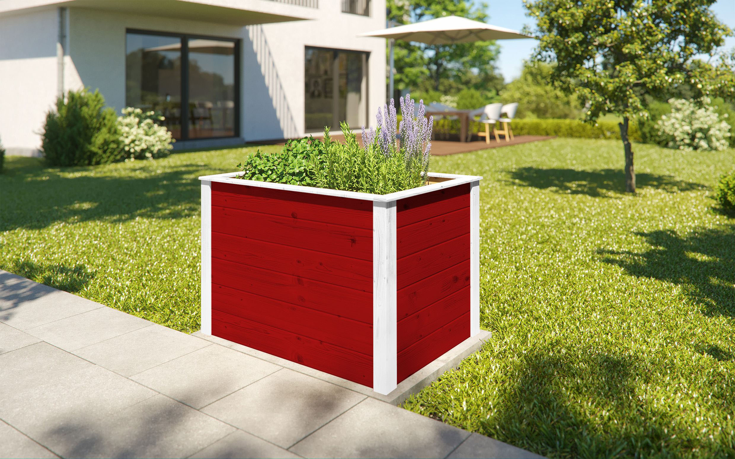 weka Hochbeet "Modular", Element-Hochbeet, 21 mm, rot, 98 x 69 cm günstig online kaufen