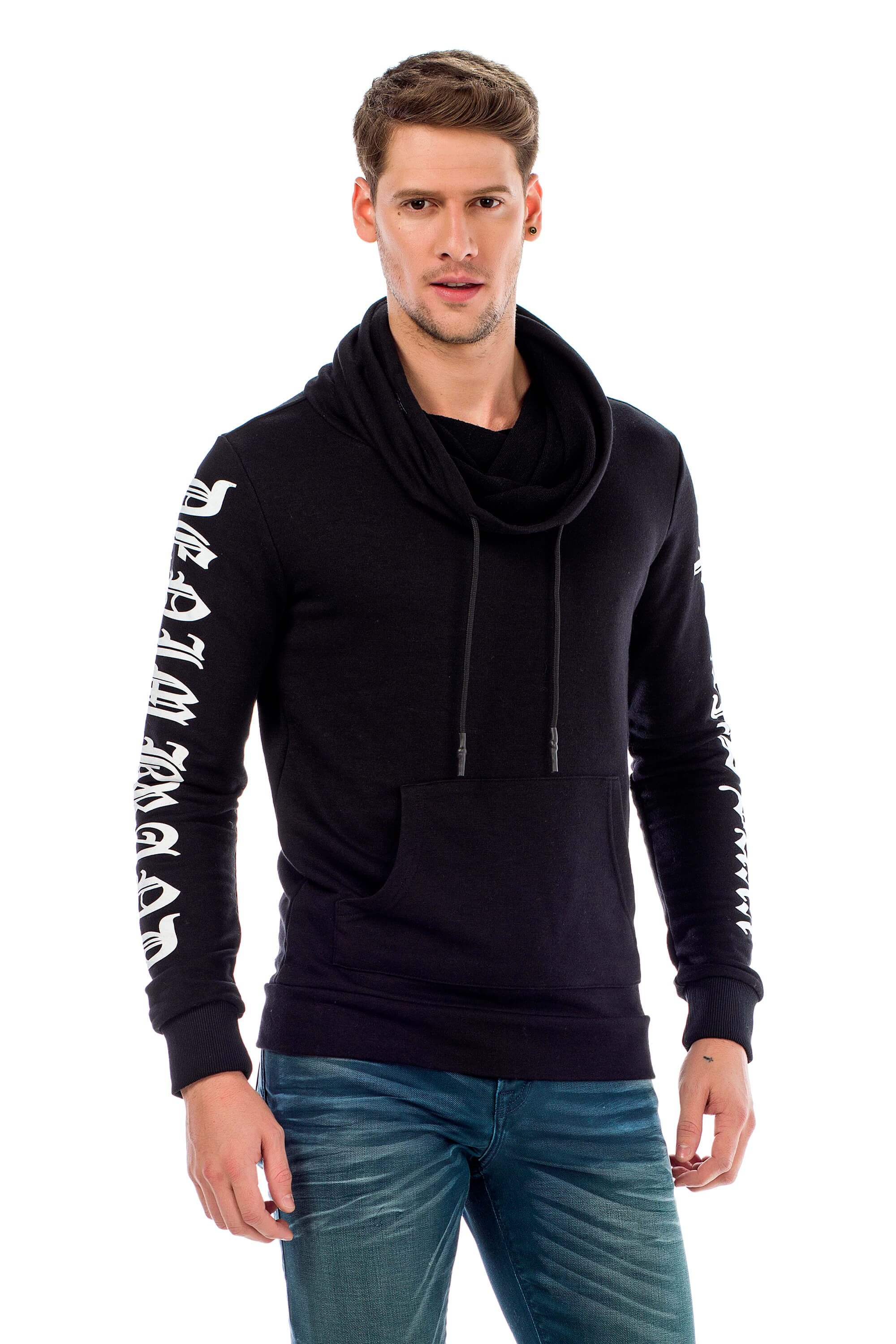 Cipo & Baxx Sweatshirt, mit Schalkragen günstig online kaufen