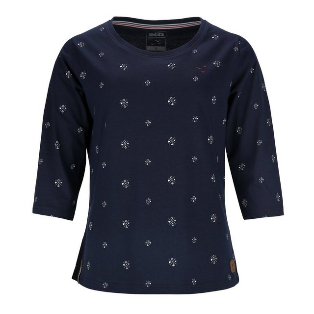 modAS 3/4-Arm-Shirt Damen Shirt Print Maritim mit Rundhals-Ausschnitt aus B günstig online kaufen