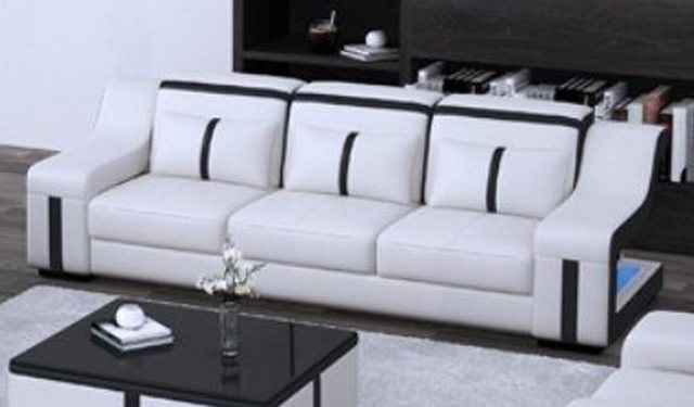 JVmoebel Sofa Dreisitzer Designer Sofa Couch 3 Sitz Polster Leder Couchen B günstig online kaufen