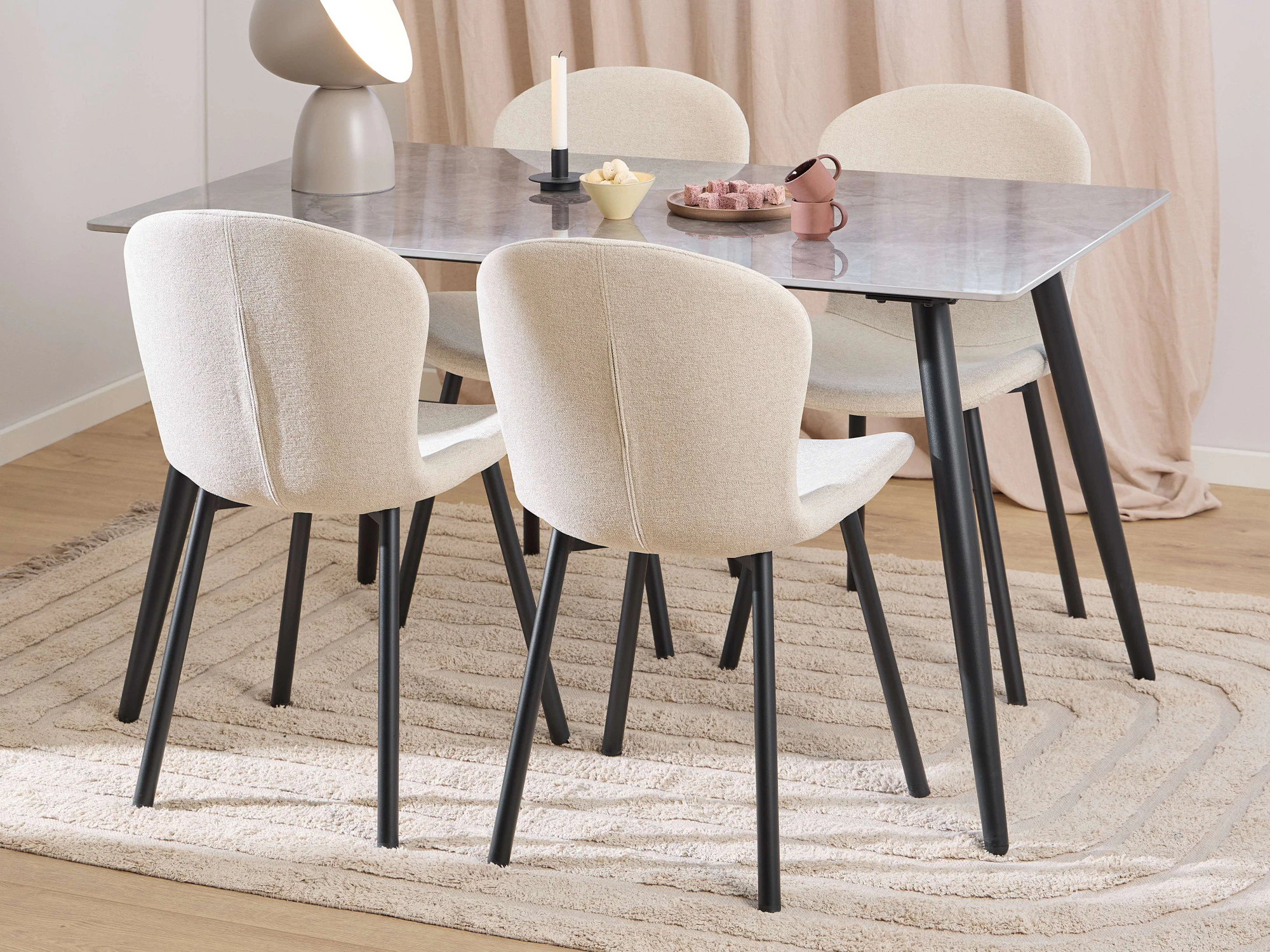 ACTONA GROUP Esszimmer-Set "Essgruppe, Speisetisch mit Stühlen", (Komplett- günstig online kaufen