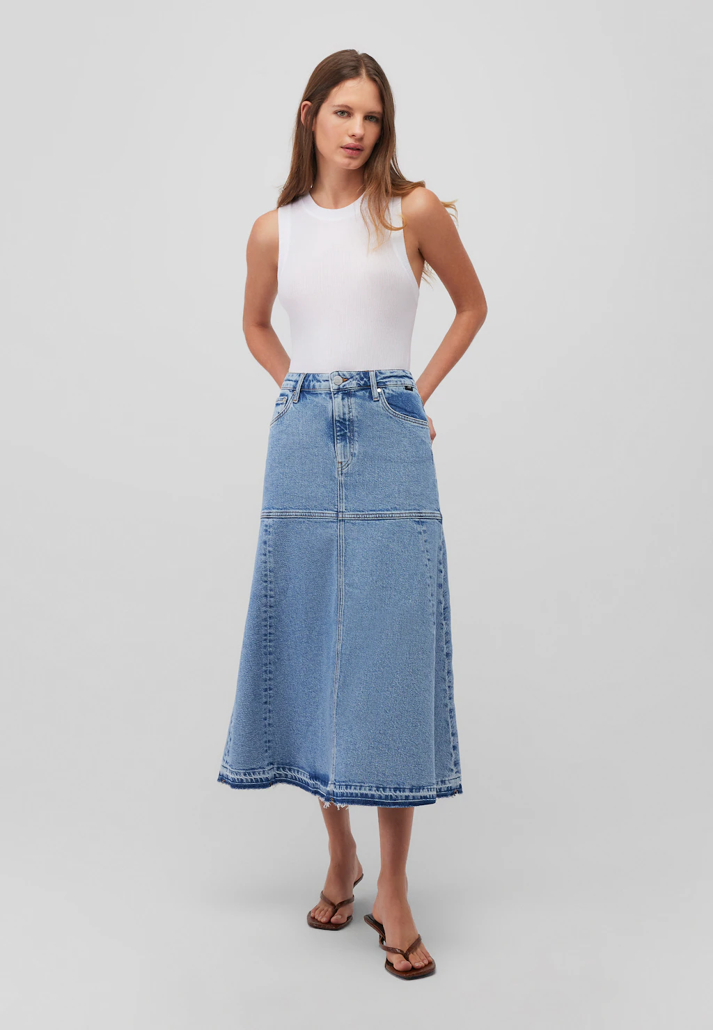 Mavi Maxirock "ELORA", Langer Ruffle Skirt günstig online kaufen