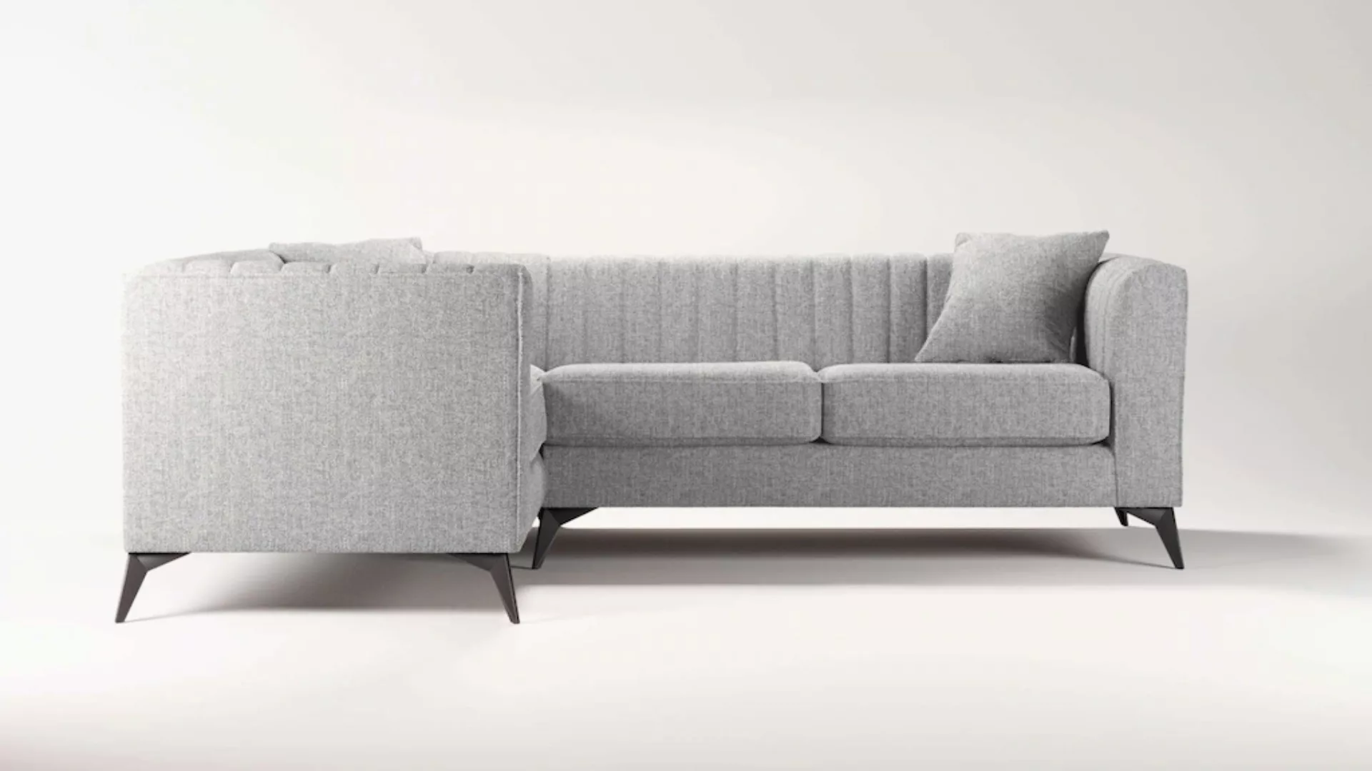 Places of Style Ecksofa »MATTHEW B/T/H: 240/167/74 cm«, L-Form, Steppung im günstig online kaufen