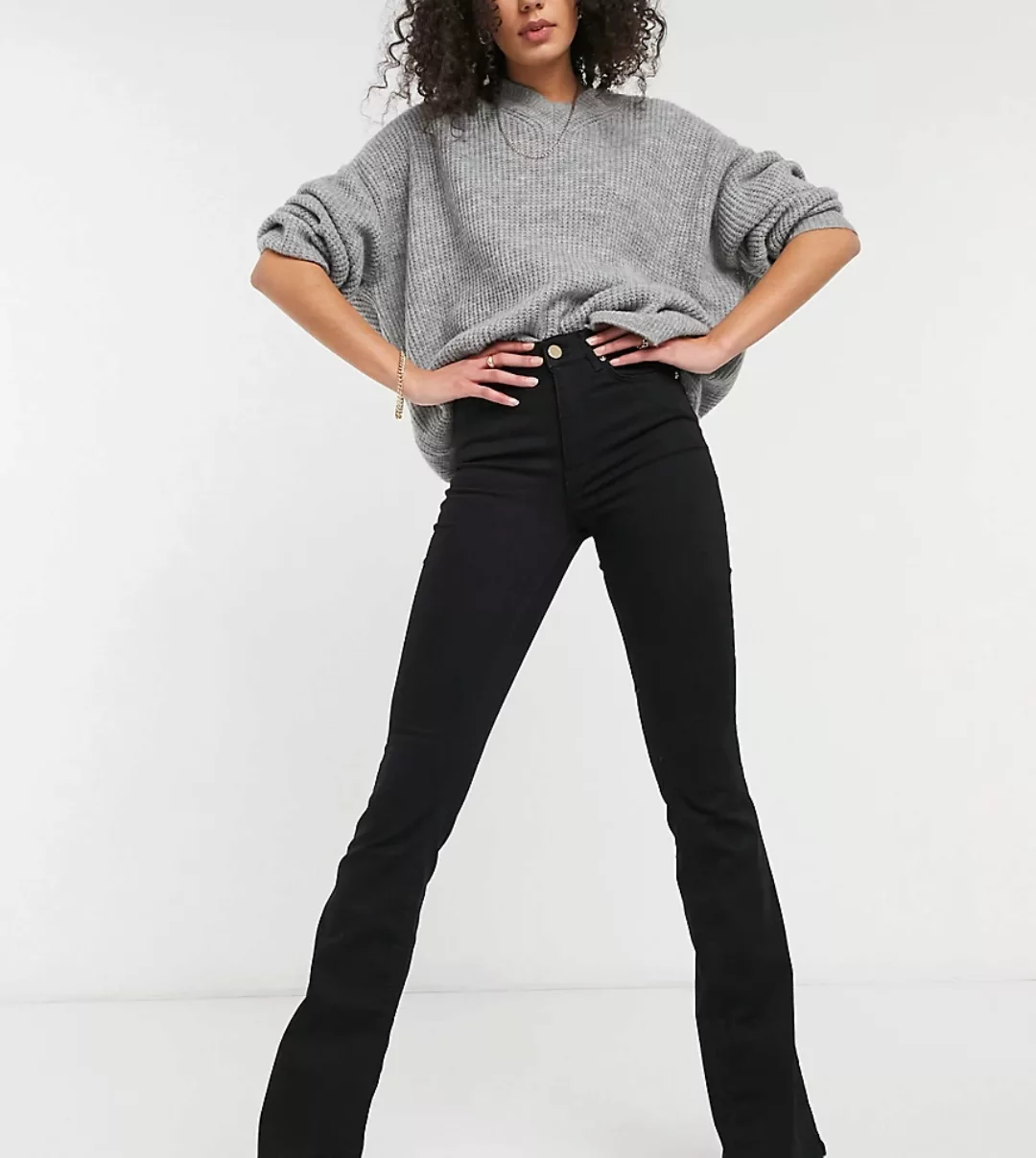 River Island Tall – Schwarze Jeans mit ausgestelltem Bein günstig online kaufen