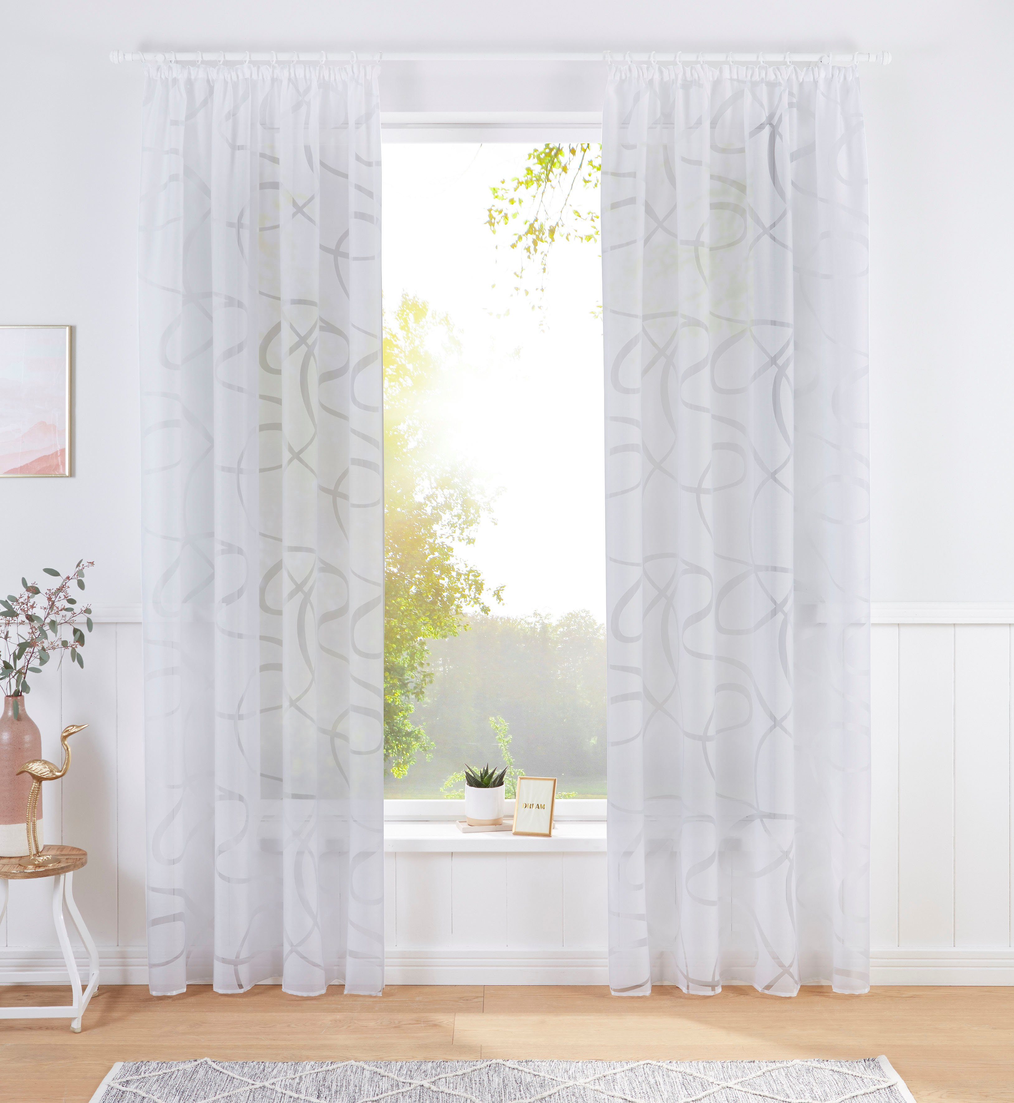 Bruno Banani Gardine Tilo, Kräuselband (1 günstig online kaufen