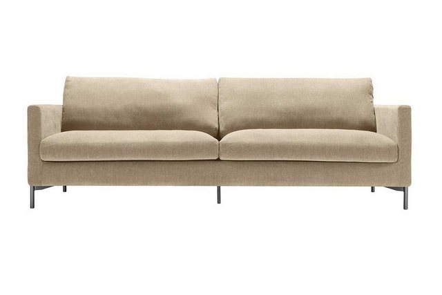 daslagerhaus living 4-Sitzer Impala Sofa 4 Sitzer Stoff Moss beige günstig online kaufen