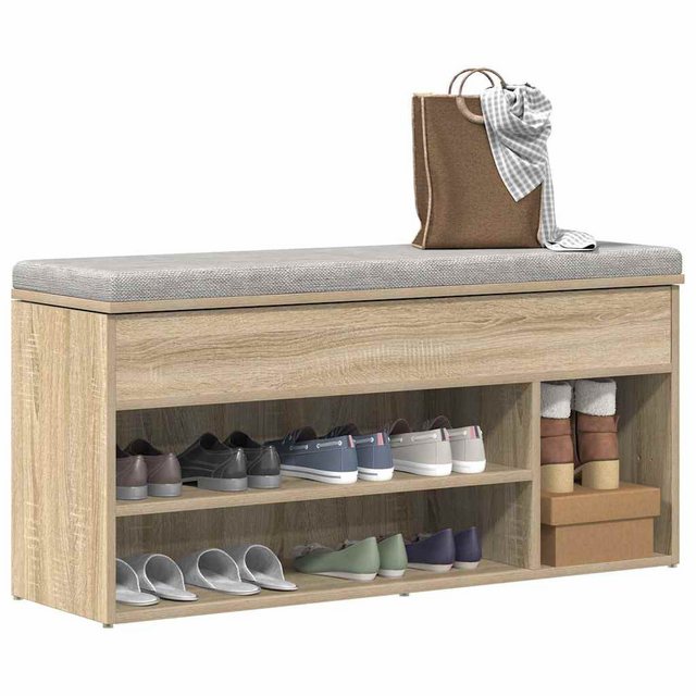 vidaXL Schuhschrank Schuhbank Sonoma-Eiche 102x30,5x45 cm Holzwerkstoff günstig online kaufen