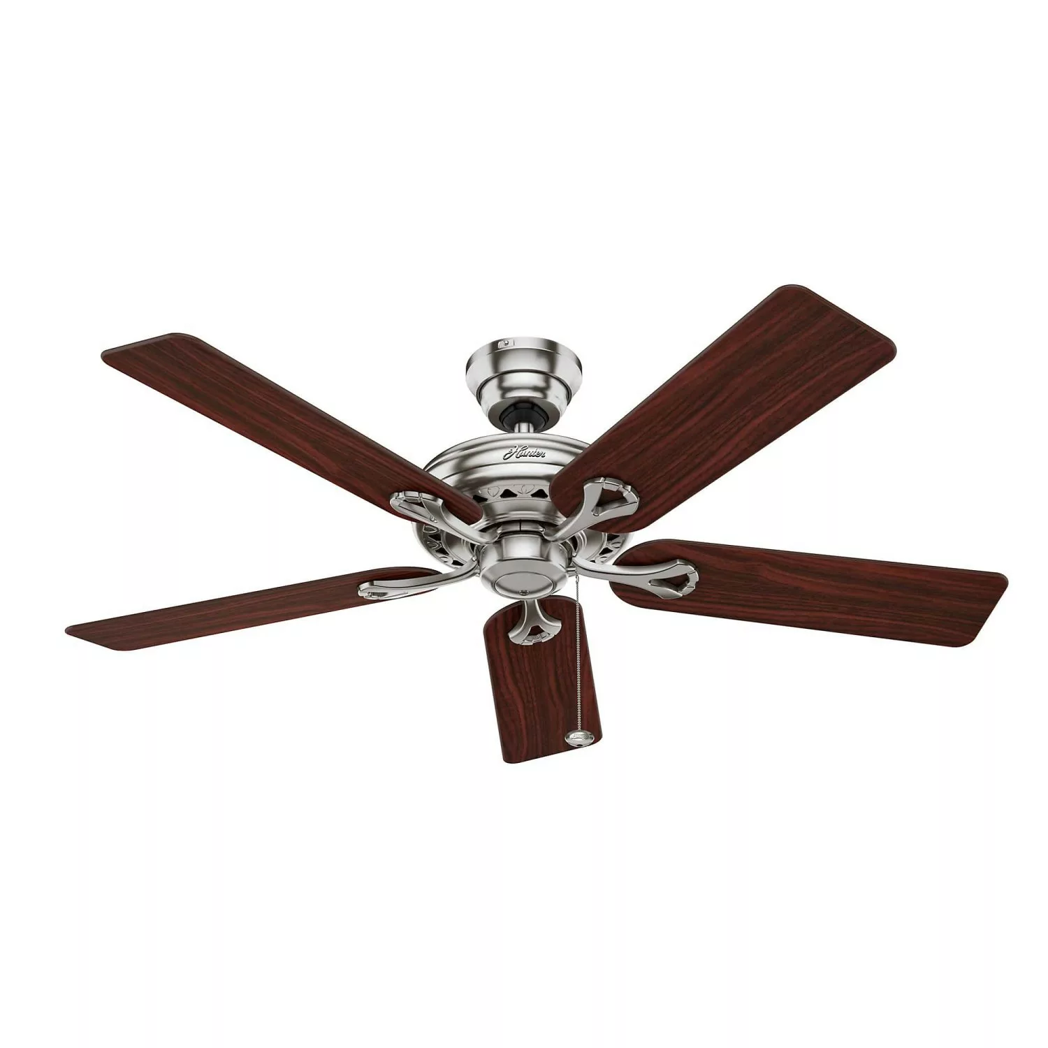 HUNTER FANS Deckenventilator Savoy 132 cm Nickel Gebürstet mit Zugkette günstig online kaufen