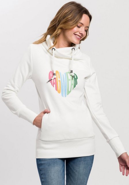 Ragwear Sweater "NESKA LOVE O", mit asymetrischem Schalkragen im Rainbow Pr günstig online kaufen