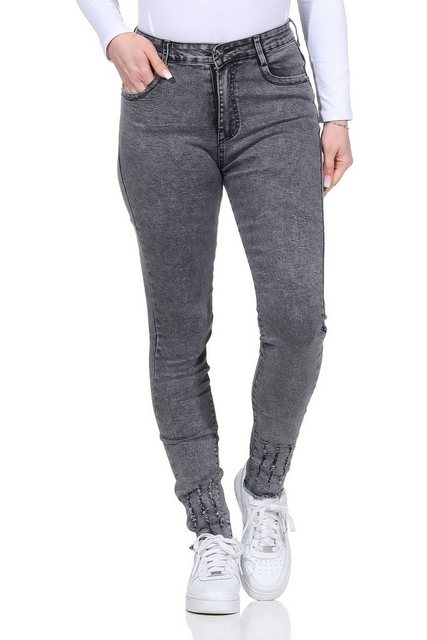 Aurela Damenmode 5-Pocket-Jeans Jeanshosen für Damen Stretch Jeans Destroye günstig online kaufen