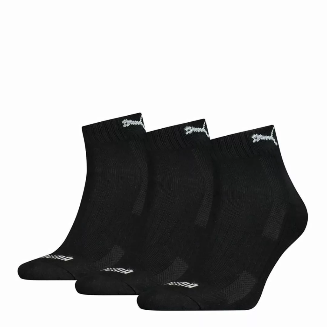 Puma Cushioned Quarter Socken 3 Paare EU 43-46 Black günstig online kaufen
