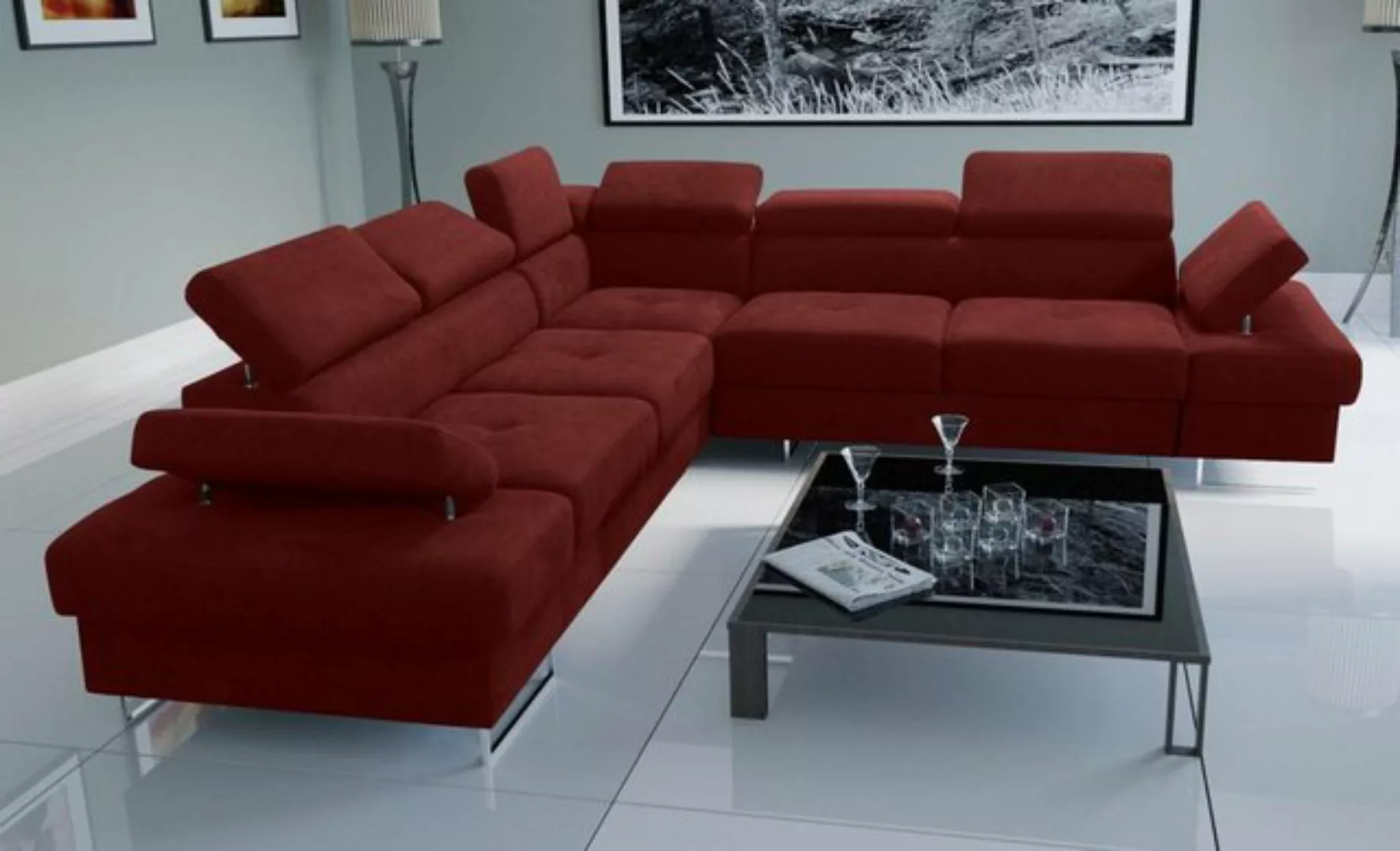 JVmoebel Ecksofa Sofa Couch Polsterung L-Form Wohnzimmer Design, Made in Eu günstig online kaufen