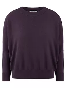 Rundhals-Pullover aus 100% SUPIMA-Baumwolle Peter Hahn lila günstig online kaufen