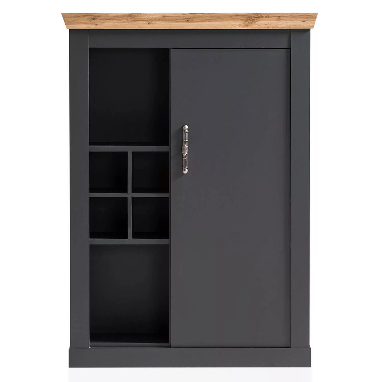 Kommode Highboard in anthrazit mit Wotan Eiche Nb. CESENA-61, B/H/T ca. 107 günstig online kaufen