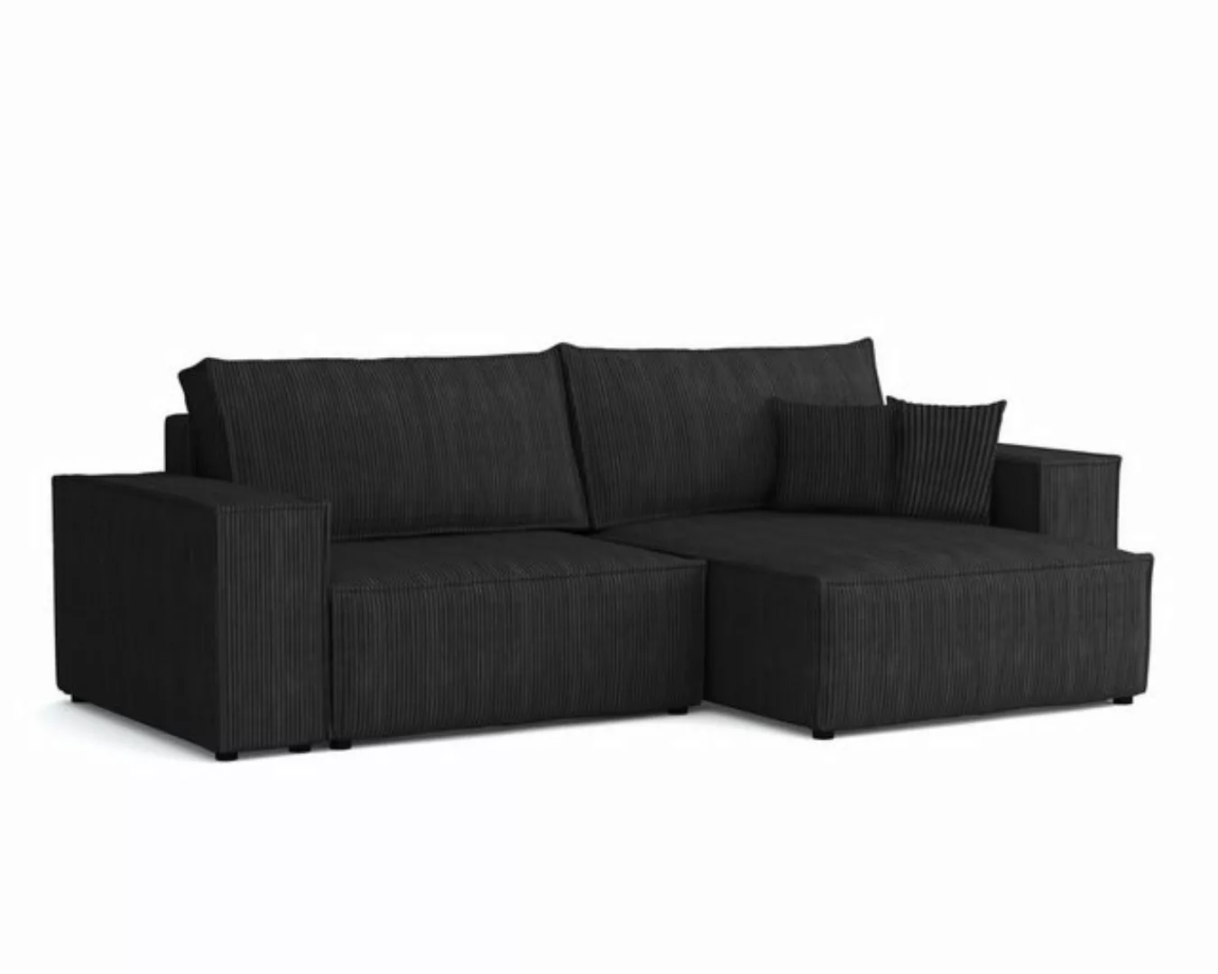 Deine Möbel 24 Wohnlandschaft MATT 255 cm breit Ecksofa Sofa Wohnzimmer L-C günstig online kaufen