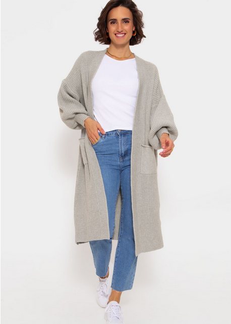 SASSYCLASSY Cardigan Strickjacke Damen lang mit Taschen Cardigan Damen mit günstig online kaufen