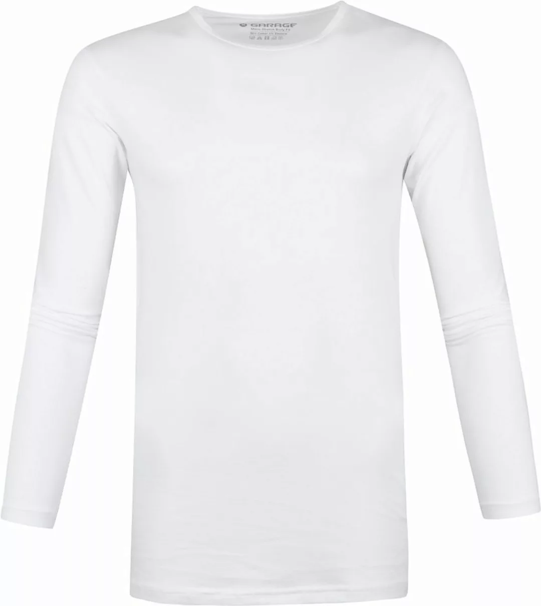 Garage Basic Longsleeve T-Shirt Stretch Weiß - Größe S günstig online kaufen