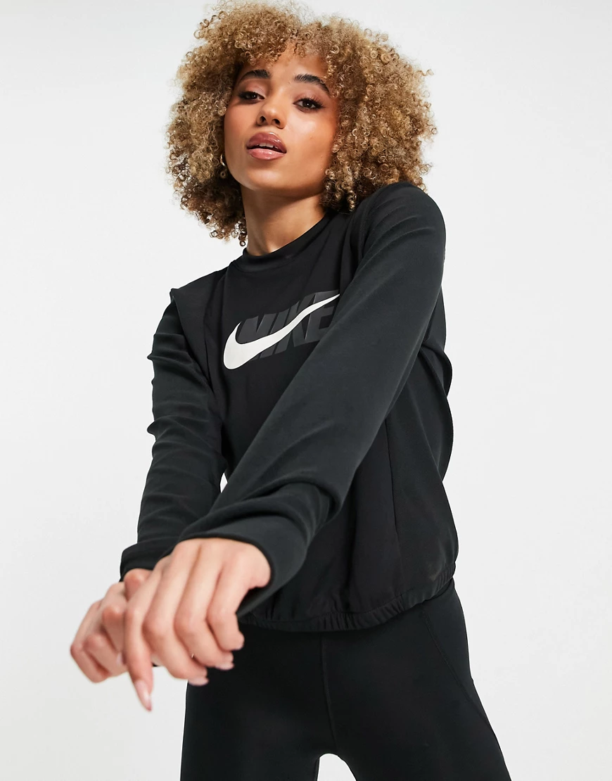 Nike Running – Icon Clash Dri-FIT – Midlayer-Oberteil in Schwarz günstig online kaufen