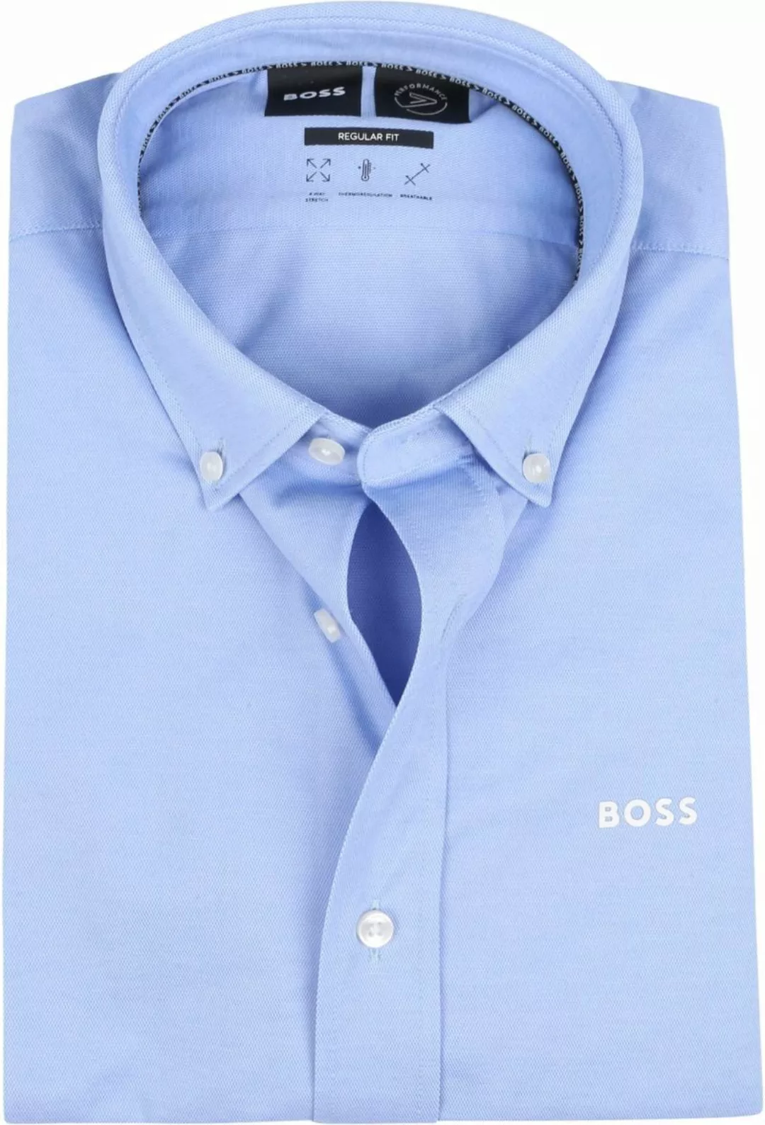 BOSS Hemd Uni HellBlau - Größe 44 günstig online kaufen