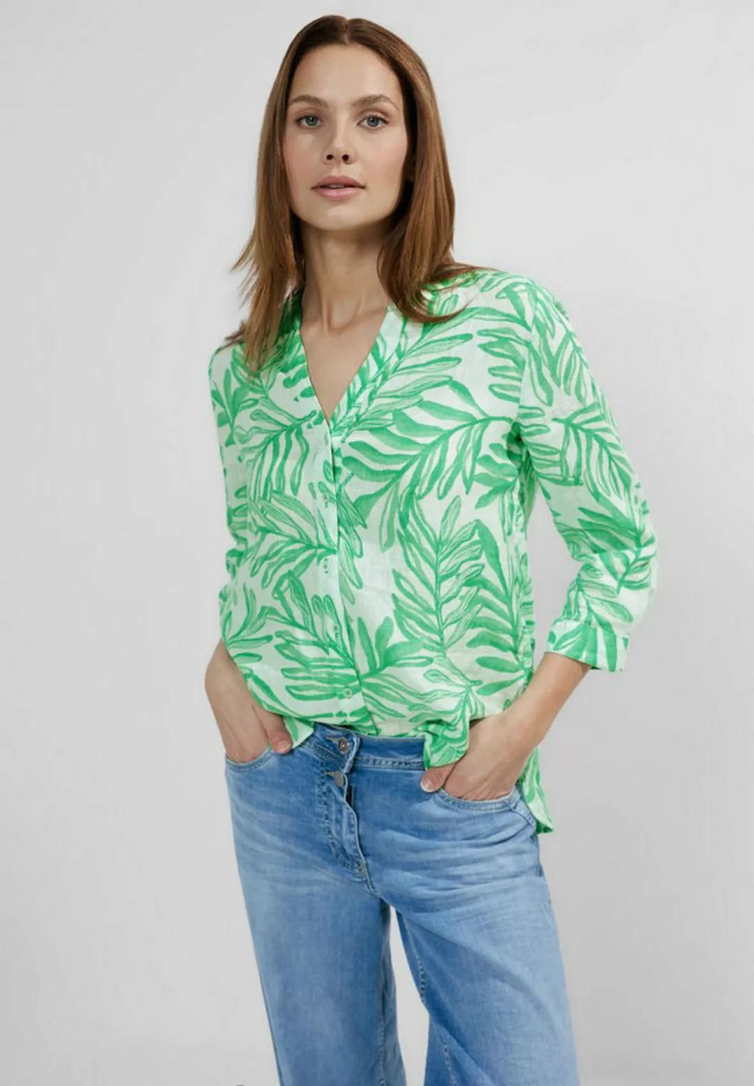 Cecil Shirtbluse mit Blätterprint günstig online kaufen