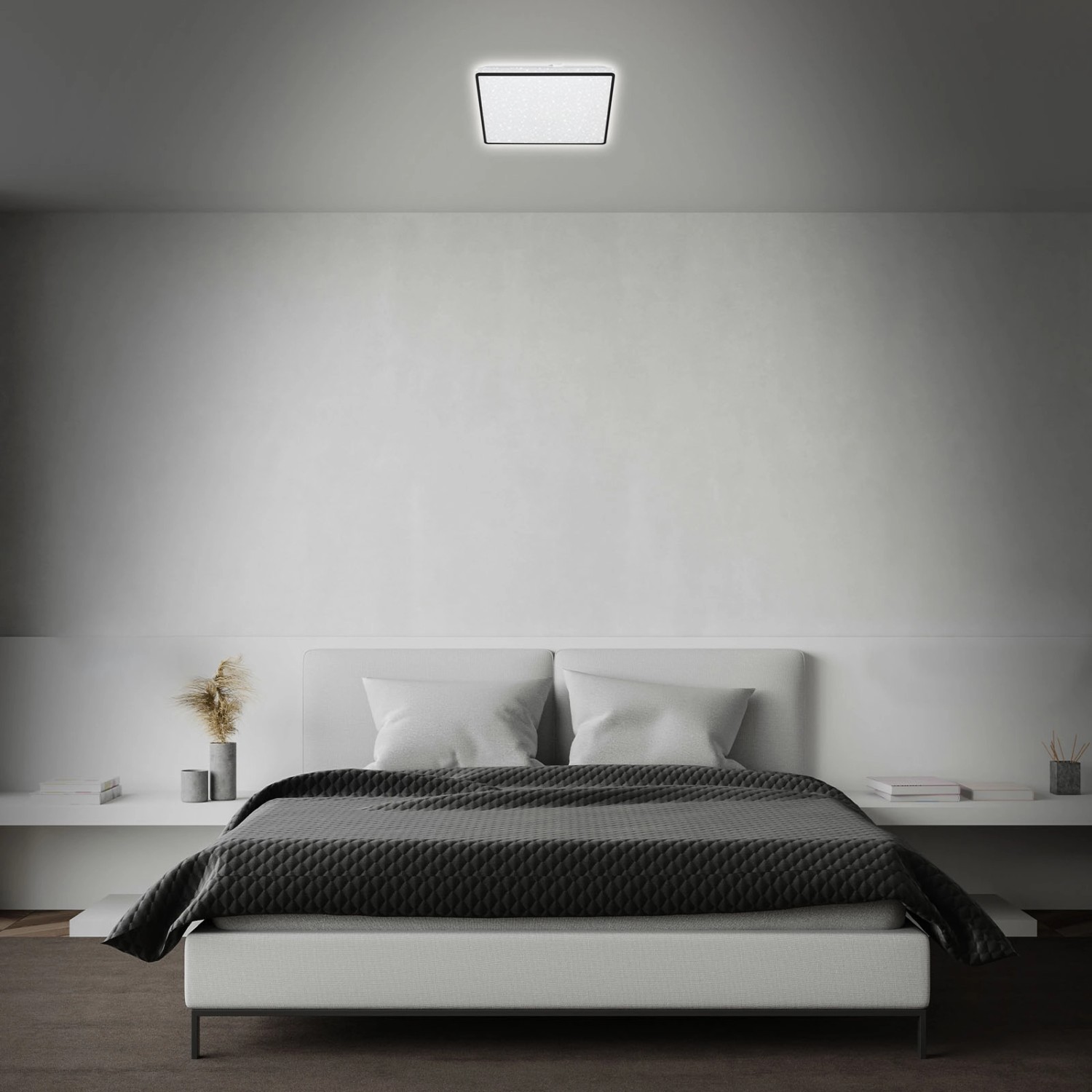 Brilo LED-Deckenleuchte Lino Schwarz 15 W günstig online kaufen