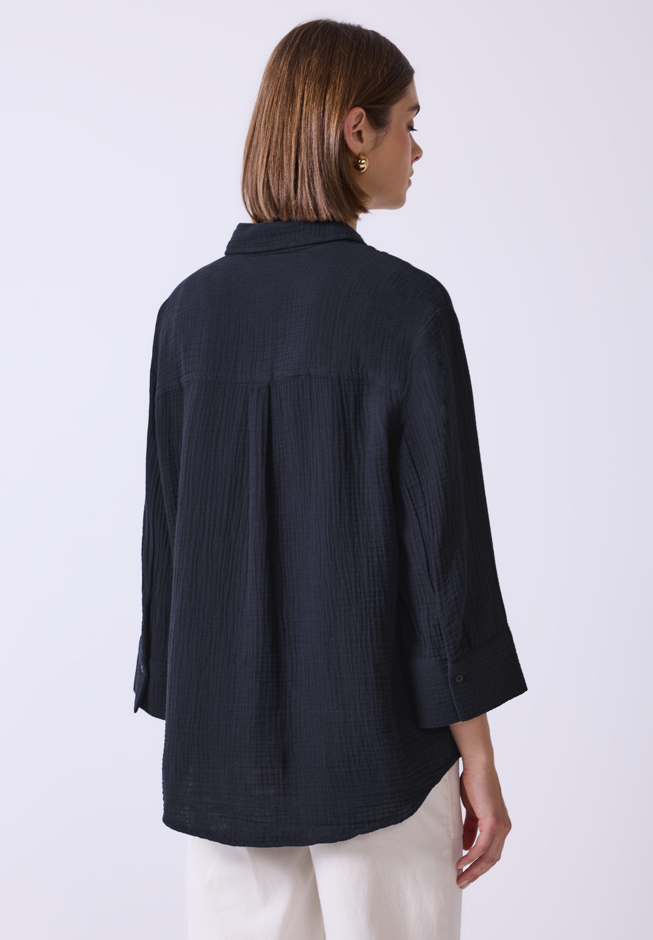 STREET ONE STUDIO Hemdbluse aus reiner günstig online kaufen