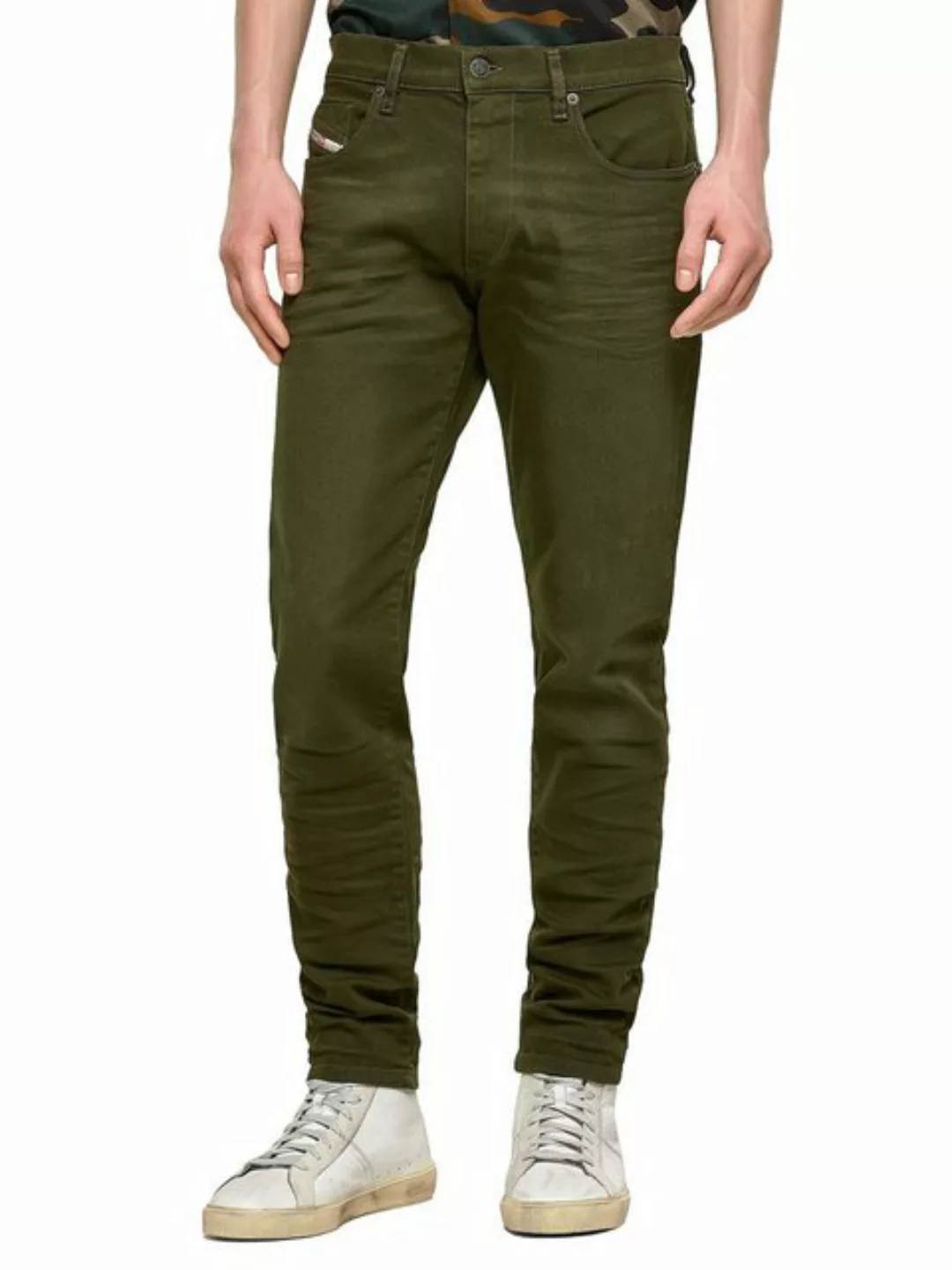 Diesel Slim-fit-Jeans Stretch Hose - D-Strukt 009ZF Grün - Länge:32 günstig online kaufen