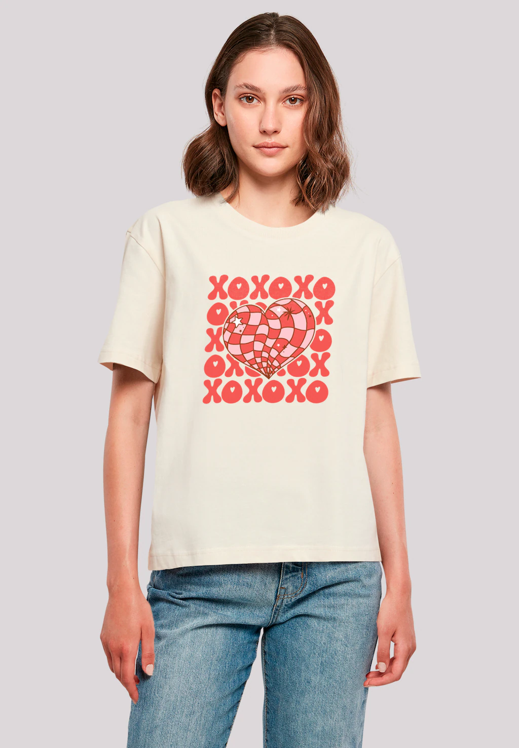 F4NT4STIC T-Shirt "XOXO Herz Love", Premium Qualität günstig online kaufen