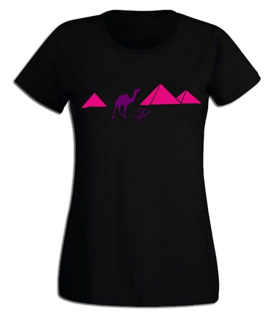 G-graphics T-Shirt Damen T-Shirt - Pyramiden Pink-Purple-Collection, Slim-f günstig online kaufen
