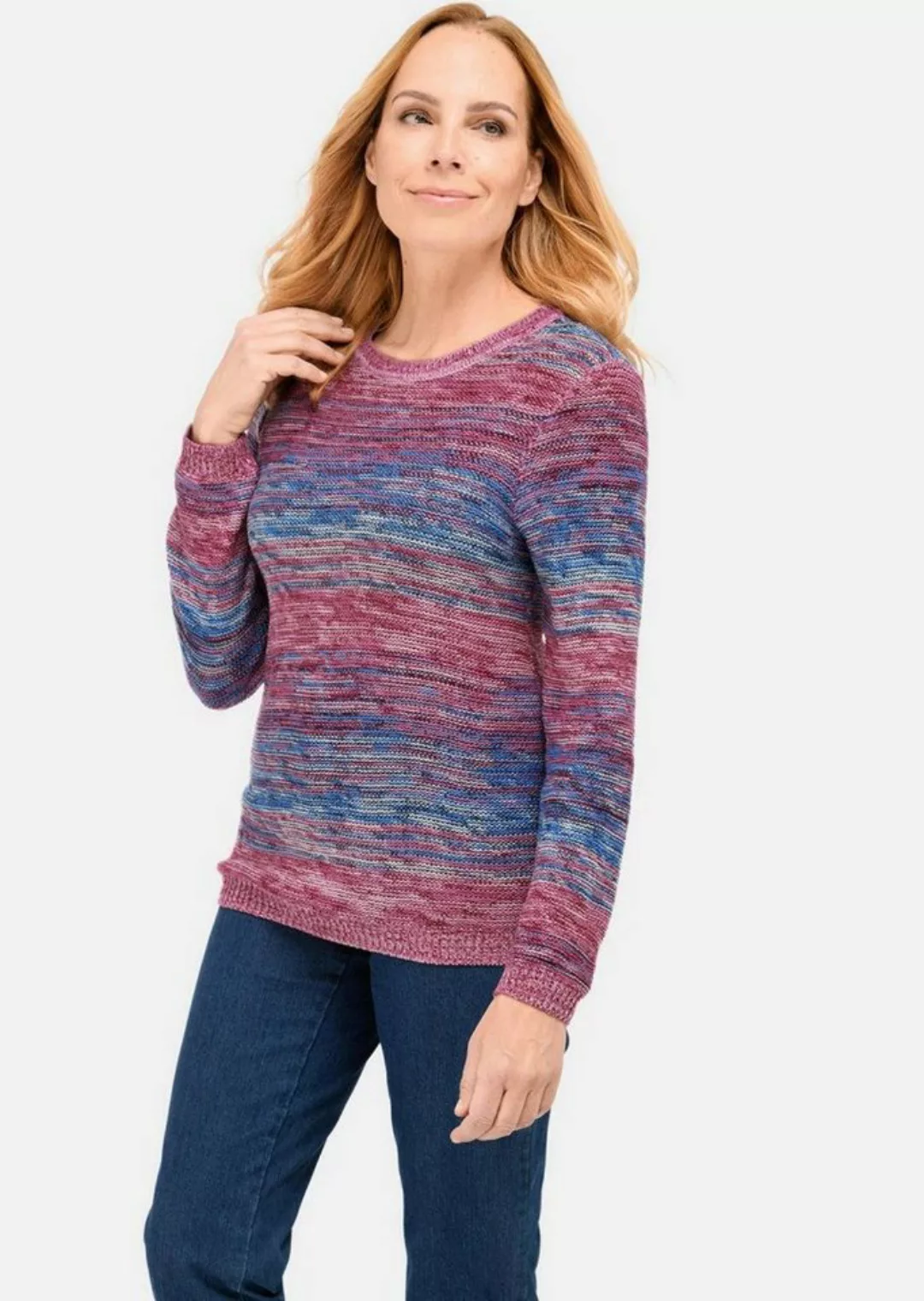 GOLDNER Strickpullover Multicolor-Pullover mit erfrischendem Farbverlauf günstig online kaufen