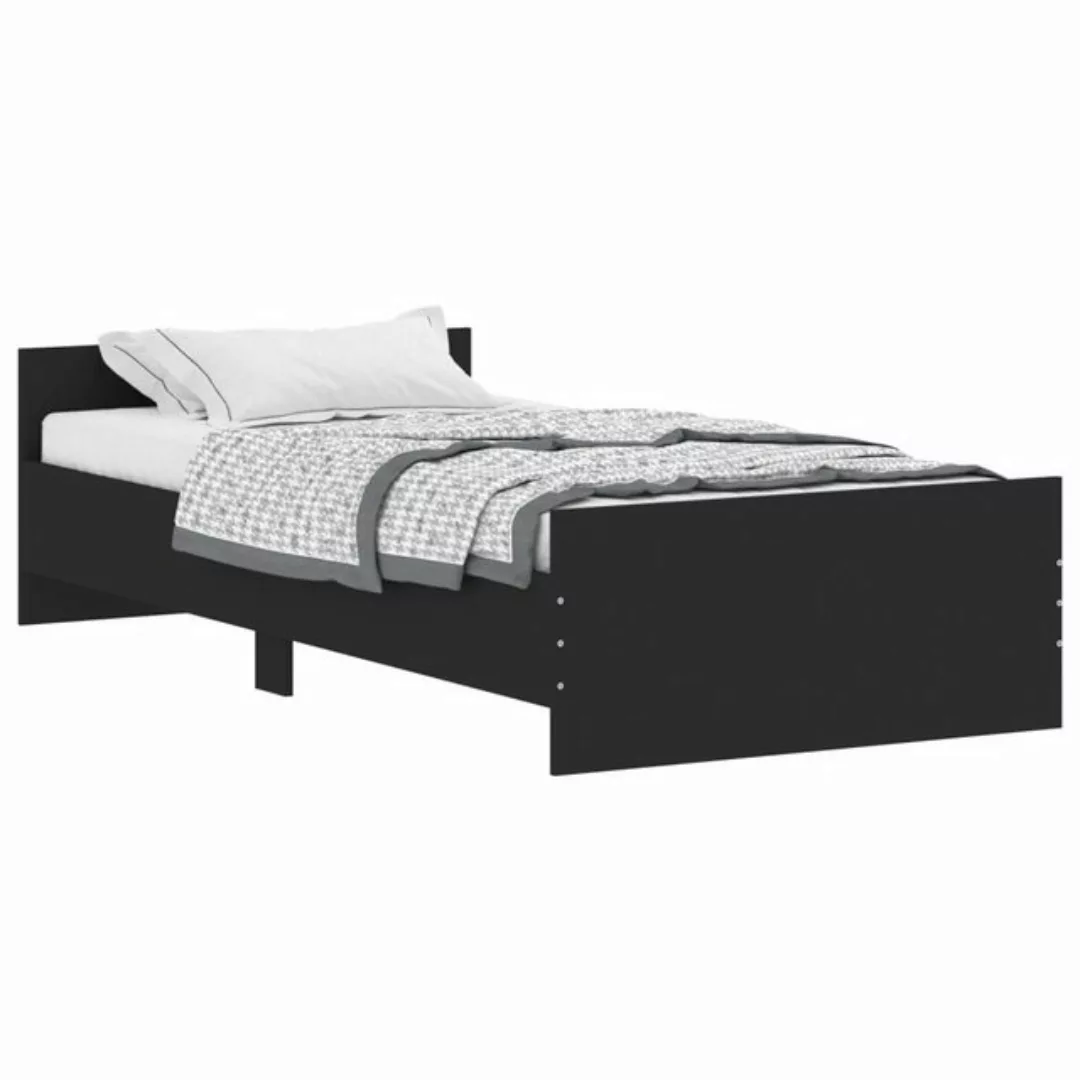 furnicato Bett Bettgestell Schwarz 100x200 cm Holzwerkstoff günstig online kaufen