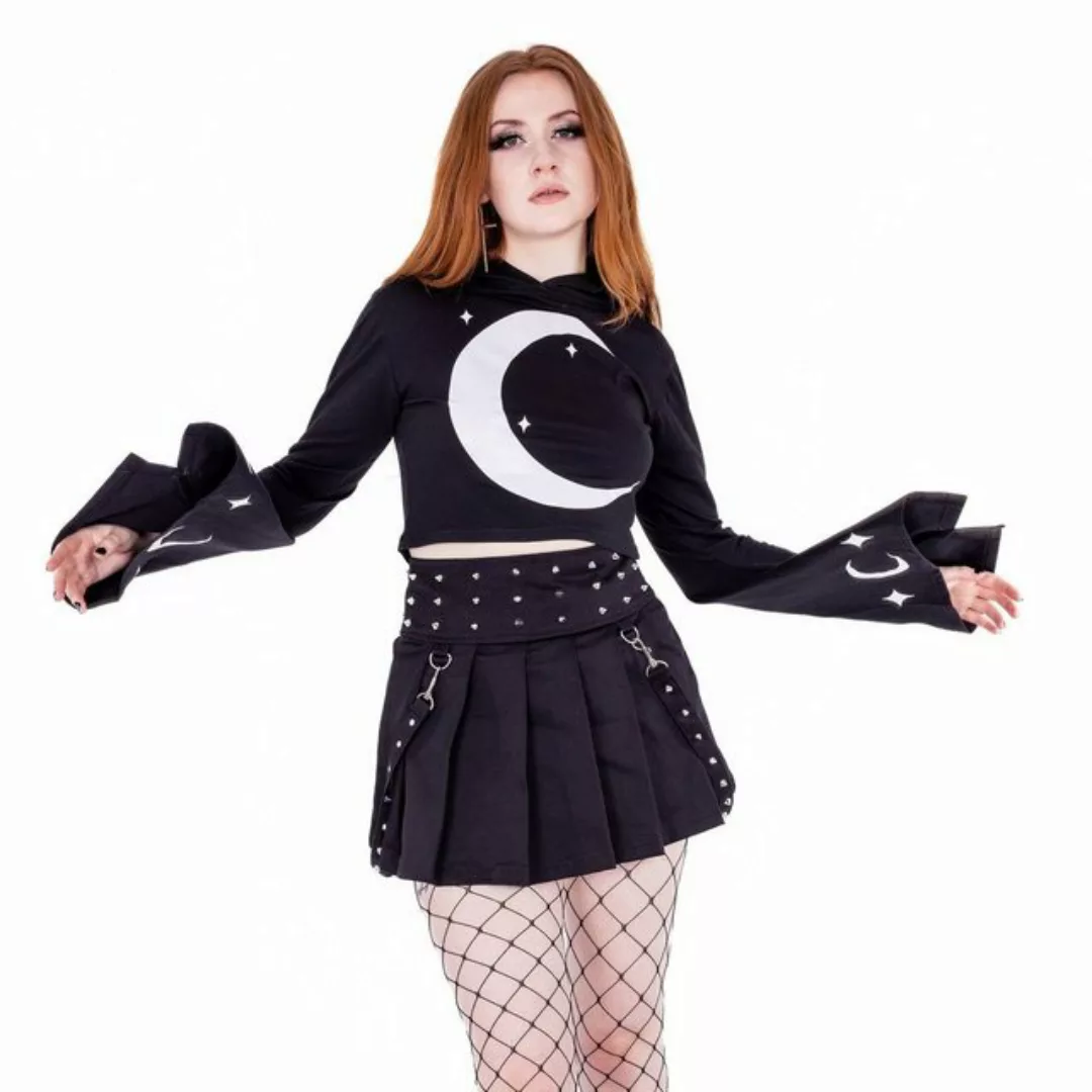 Vixxsin A-Linien-Rock Lorena Gothic Goth Riemen Metal Nieten Strapsen Punk günstig online kaufen