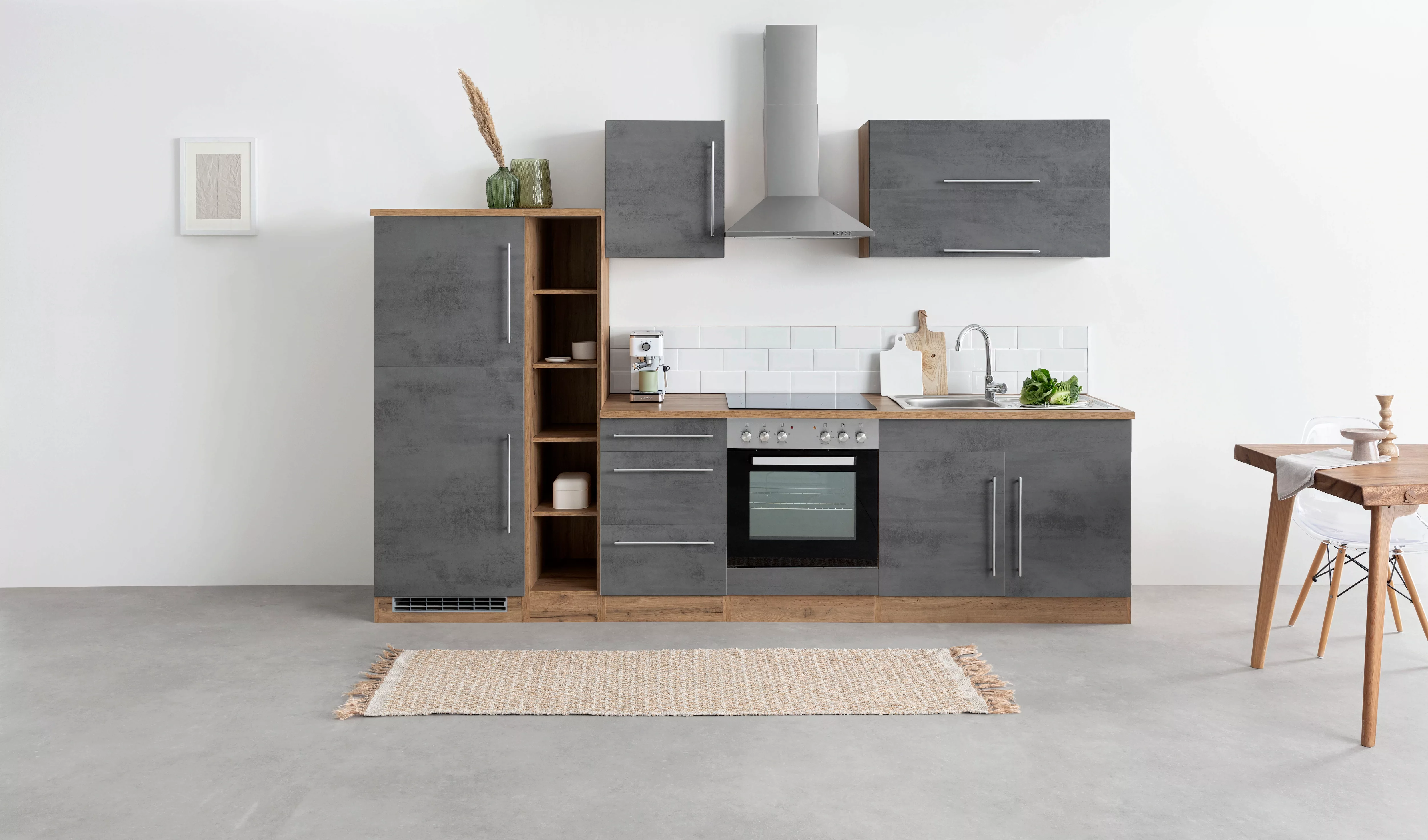 KOCHSTATION Küchenzeile "KS-Samos", ohne E-Geräte, Breite 300 cm günstig online kaufen