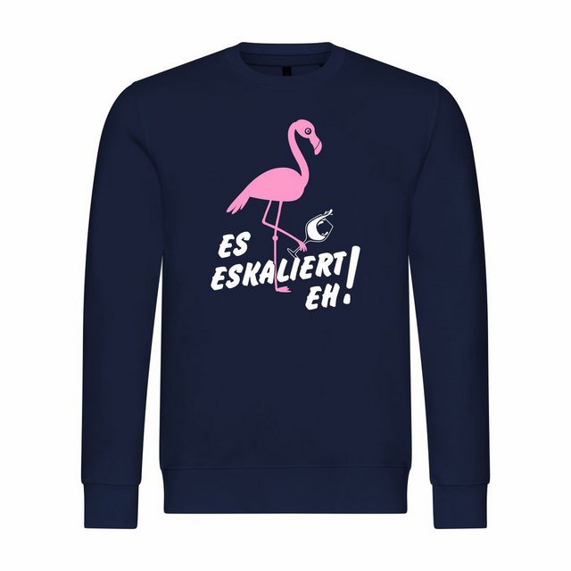 deinshirt Kapuzenpullover Herren Pullover Es eskaliert eh Flamingo Mit Prin günstig online kaufen