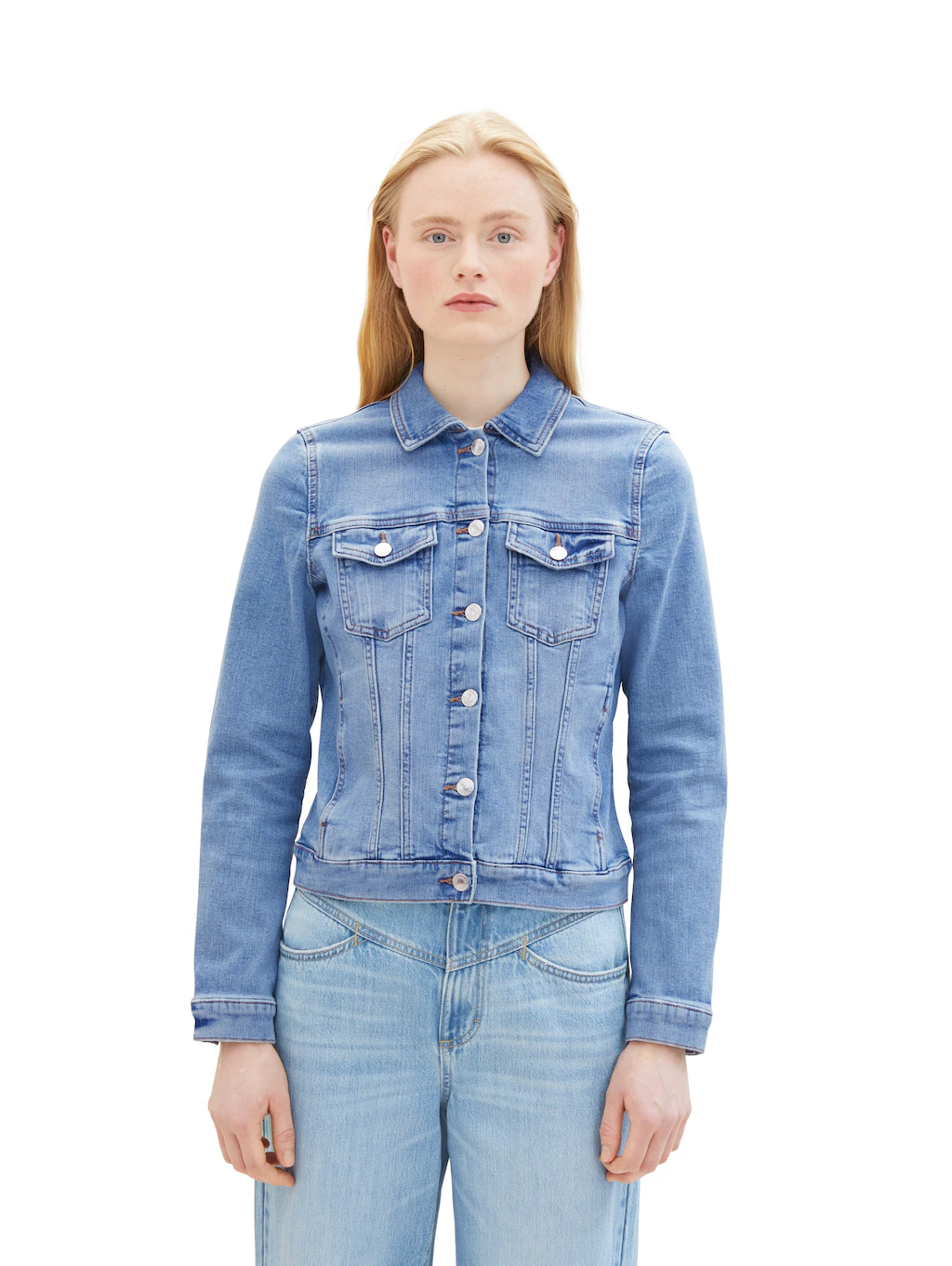 Tom Tailor Denim Damen Jeansjacke EASY DENIM JACKET - Regular Fit günstig online kaufen