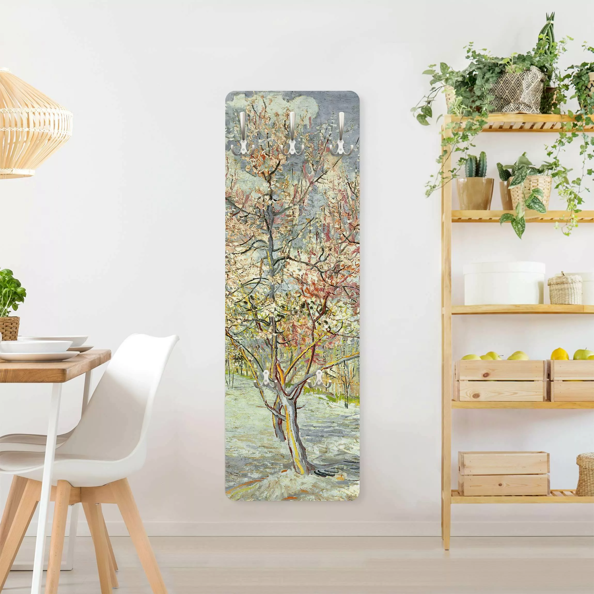 Wandgarderobe Holzpaneel Natur & Landschaft Vincent van Gogh - Blühende Pfi günstig online kaufen