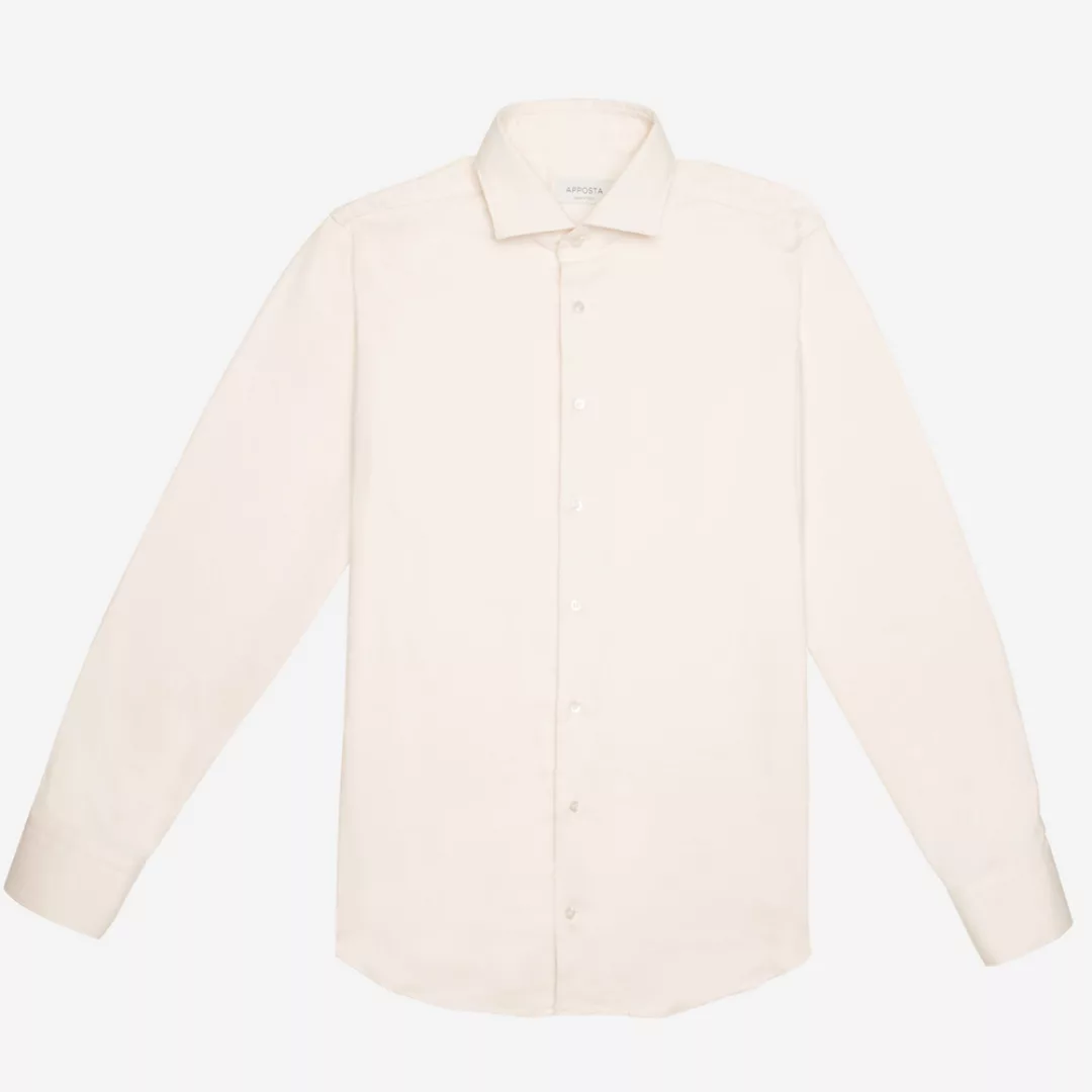 Hemd  einfarbig  weiß flanell twill doppelt gezwirnt, kragenform  modernisi günstig online kaufen