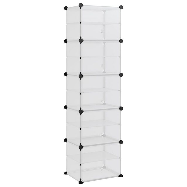 vidaXL Schuhschrank Schuhregal Transparent 44x31,5x153,5 cm Kunststoff Poly günstig online kaufen