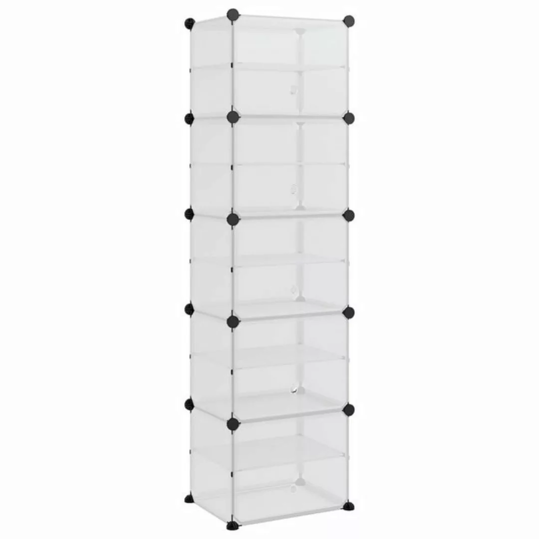 vidaXL Schuhschrank Schuhregal Transparent 44x31,5x153,5 cm Kunststoff Poly günstig online kaufen