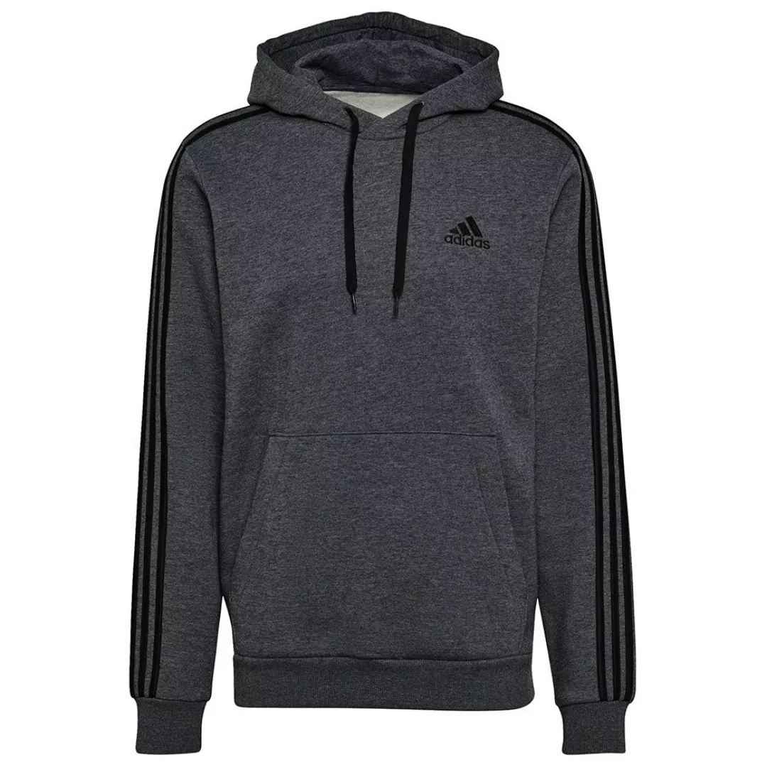 Adidas 3 Stripes Kapuzenpullover 2XL Dark Grey Heather / Black günstig online kaufen