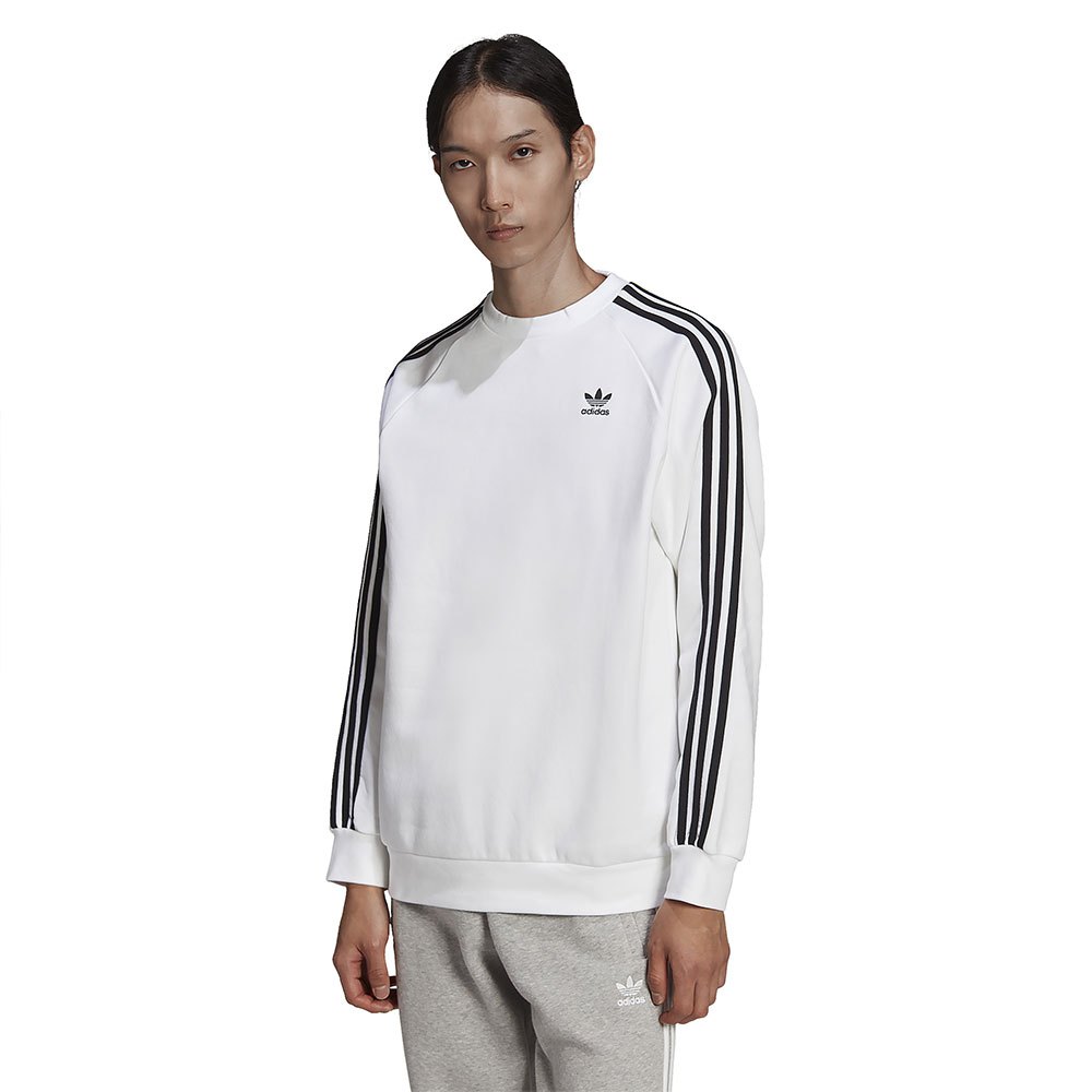 Adidas Originals 3 Stripes Crew Pullover M White günstig online kaufen