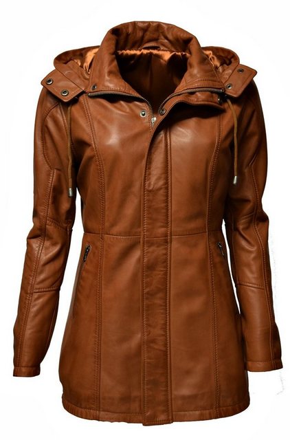 Zimmert Leather Lederjacke Pauline (1-St) Parka, Lammnappa, weich, Kapuze, günstig online kaufen