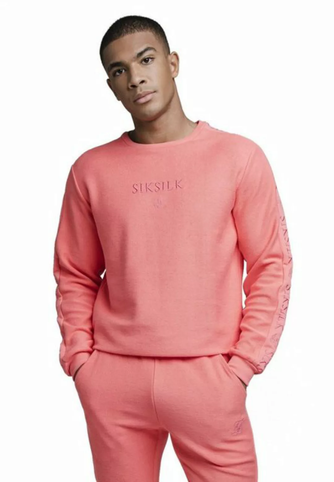 Siksilk Sweater SikSilk Crewneck L/S LOOP BACK EMBROIDERED SWEATER SS19125 günstig online kaufen