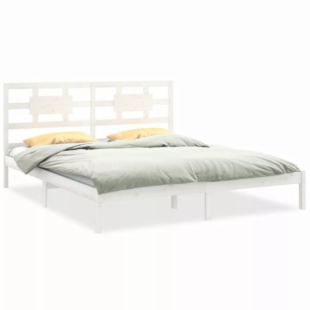 furnicato Bett Massivholzbett Weiß 180x200 cm günstig online kaufen