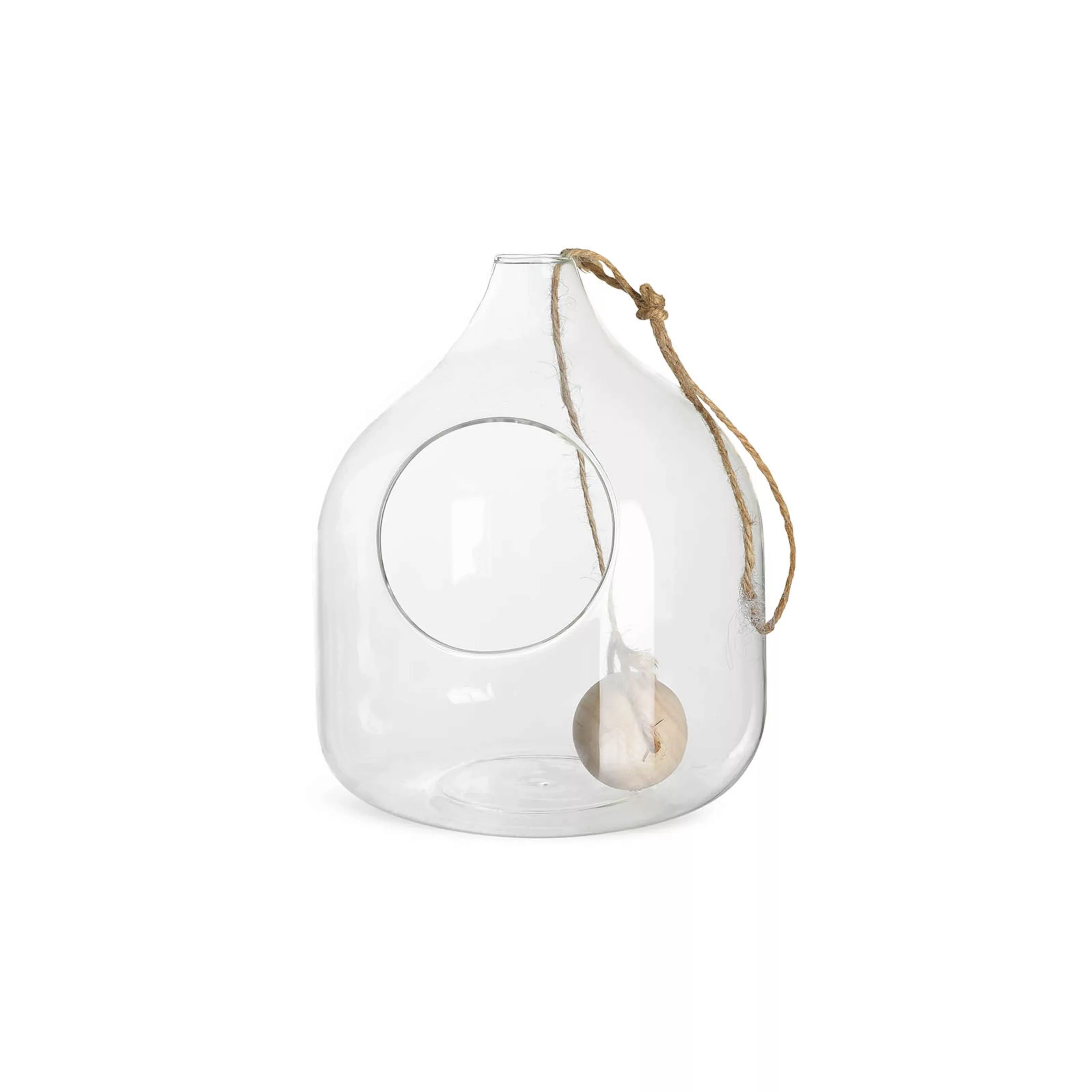 Vase Glas mit Öffnung und Kugel ca, klar günstig online kaufen