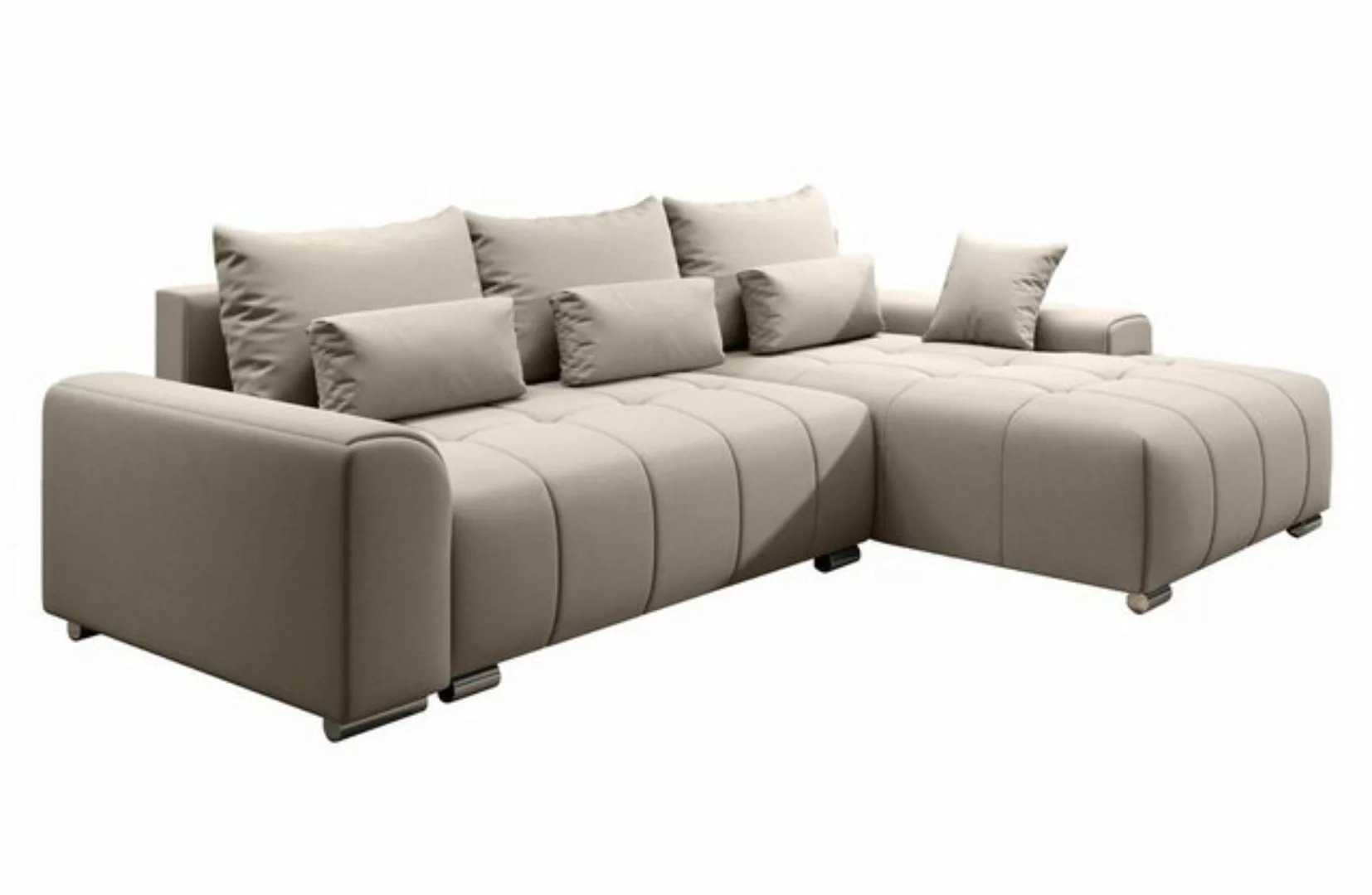 Furnix Ecksofa LORETA Sofa Schlafsofa Eck-Couch mit Schlaffunktion, Bettkas günstig online kaufen